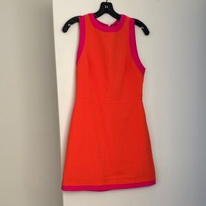 Alice and Olivia  Orange and Pink Sleeveless Dress NwT